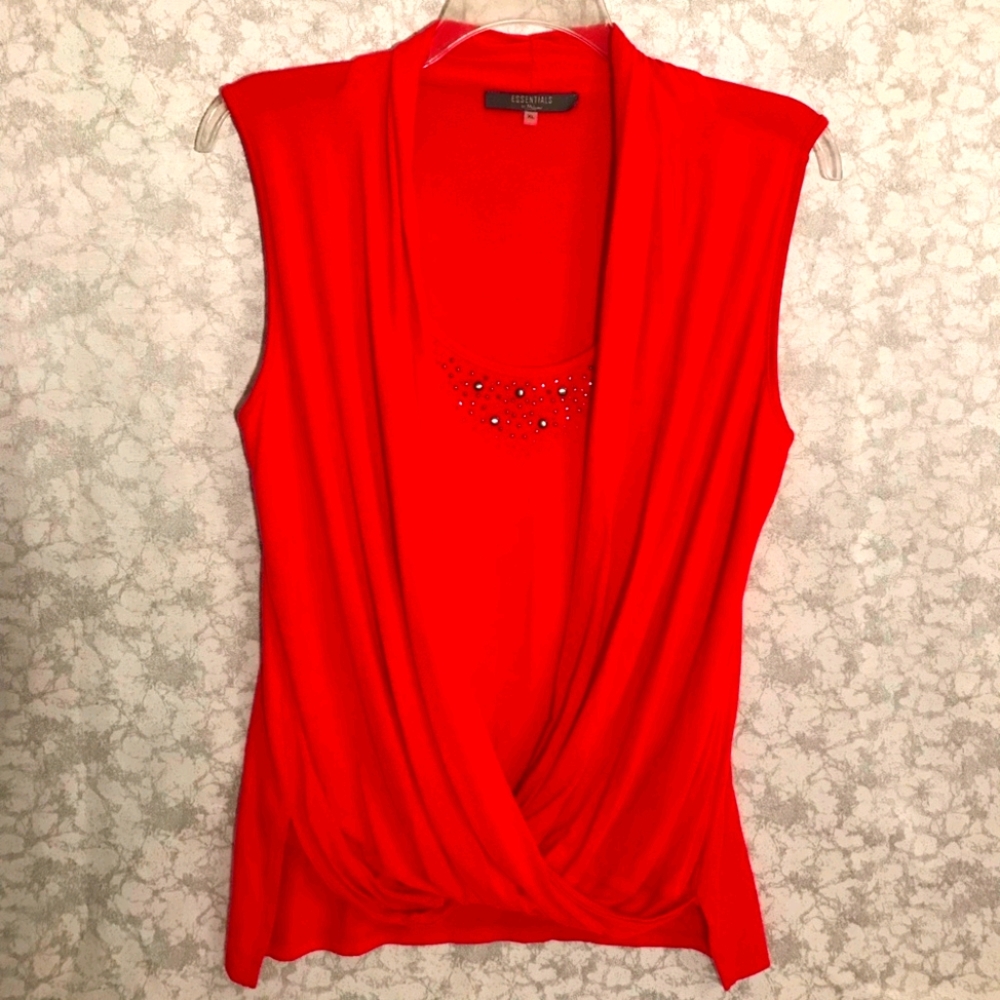 Essentials by Milano pink sleeveless‎ blouse